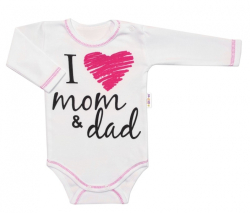 5-ti dílná soupravička do porodnice I love mom & dad, holka