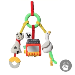 BabyOno Závěsná edukační hračka na kočárek ON THE FARM