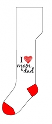 Baby Nellys Bavlněné punčocháče I love mom &amp; dad - červené