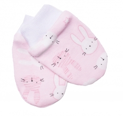 Rukavice kojenecké bavlna - NEW BUNNY růžové 