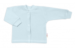 Baby Nellys 2-dílná sada, bavlněné dupačky s košilkou Sloníci, modré, vel. 68