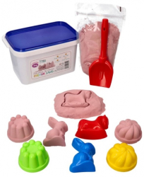 Adam Toys Kinetický písek - pudrový - 2kg + mix formiček zdarma