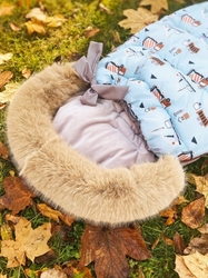 Baby Nellys Dětský fusak maxi PREMIUM Stroje, modrý - 110 x 50 cm