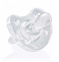 Dudlík silikonový ortodontický Chicco - PHYSIO SOFT transparentní - 0-6měs.