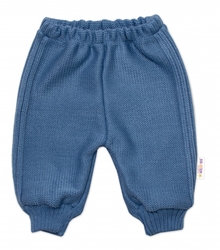 5-dílná pletená sada Baby Nellys, Boy, body, kalhoty, svetr, čepička, motýlek - modrá
