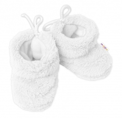 Zimní kojenecké capáčky dvouvrstvé - BABY bílé 