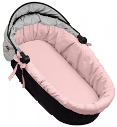 Bavlněná vložka do kočárků/koše s pěnovou matrací, Baby Nellys, pudrově růžová