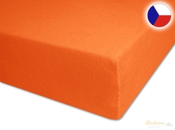 Prostěradlo do postýlky Dekoratex - FROTÉ oranžové 