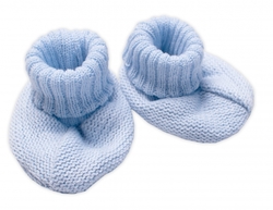 Pletené botičky/capáčky STAR Hand Made Baby Nellys, modré