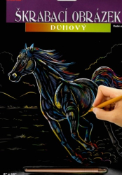 Škrabací obrázek duhový A4 kůň 23x32cm 3 druhy