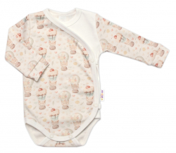 2-dílná sada body zap. bokem + polodupačky, Baby Nellys, Sweet Candy - krémová, vel. 62