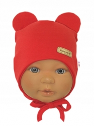 Čepička na zavazování, bavlna, Little Teddy, Baby Nellys, červená
