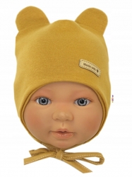 Čepička na zavazování, bavlna, Little Teddy, Baby Nellys, hořčicová