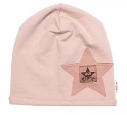 Dětská čepice bavlna, Baby Star, Baby Nellys, béžová