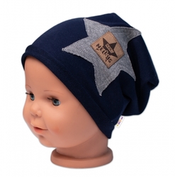 Dětská čepice bavlna, Baby Star, Baby Nellys, granát