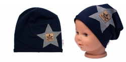 Dětská čepice bavlna, Baby Star, Baby Nellys, granát