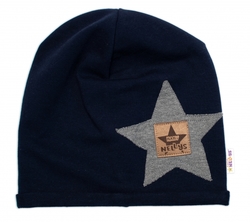 Dětská čepice bavlna, Baby Star, Baby Nellys, granát