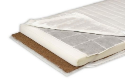 Matrace do postýlky kokos/pěna/pohanka, 120x60x10cm, Baby Nellys - bílá