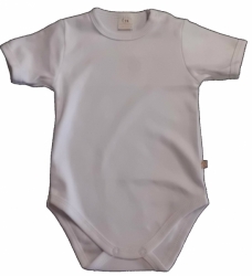 Body kojenecké krátký rukáv BÍLÉ 