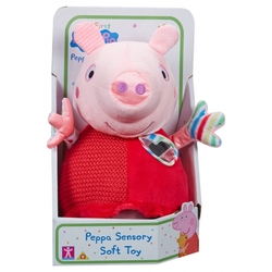 Smyslová edukační hračka PEPPAPIG, plyšová, 12,5cm, červená