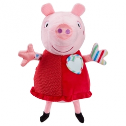 Smyslová edukační hračka PEPPAPIG, plyšová, 12,5cm, červená