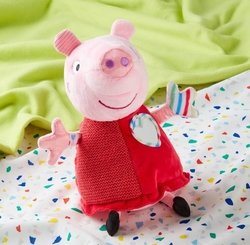 Smyslová edukační hračka PEPPAPIG, plyšová, 12,5cm, červená