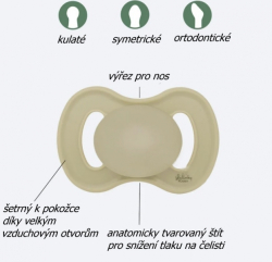 Šidítko, dudlík ortodontický silikon, 2ks, Lullaby Planet, 6m+, modrá/zelená
