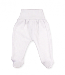 Zavinovací body dl. rukáv + polodupačky s žebrovaným vzorem, 2D sada MBaby, bílé, vel. 68