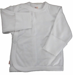 Košilka kojenecká bavlna S RUKAVIČKOU bílá 