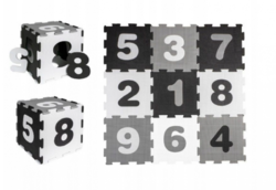 Dětské pěnové puzzle, podložka na zem, Číslice, Smily Play, 9 ks