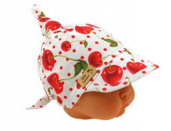 Dětský bavlněný šátek s kšiltem na zavazování, Premium Baby Nellys, třěšničky