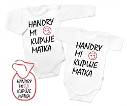 Body dlouhý rukáv Handry mi kupuje matka, Baby Nellys, bílé