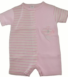 Overal kojenecký bavlna letní - PEJSEK růžový
