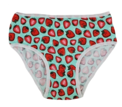 Dívčí bavlněné kalhotky, Strawberry- 3ks v balení, růžová/bílá/mátová vel. 134/140 cm