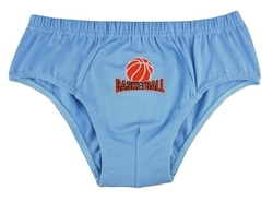 Chlapecké bavlněné slipy, Basketball- 3ks v balení, šedé/granát/modrá, vel. 134/140 cm