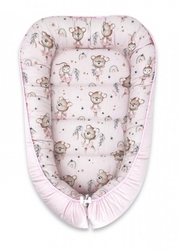 Oboustranné hnízdečko, Bavlna + Velvet, 55 x 75 cm, Little Balerina - růžová