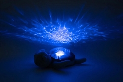 Noční lampička s projekcí a hudbou CLOUD B, Želva - aqua