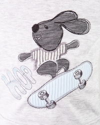 Bavlněné triko krátký rukáv Myšák HOP, Minetti, šedé