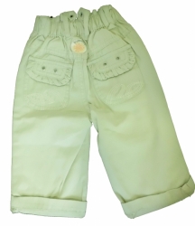 Kalhoty dětské bavlna - SUMMER smetanové - zadní díl
