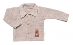 Pletený svetřík s knoflíčky Boy, Baby Nellys, béžový