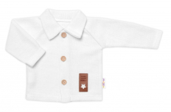 Pletený svetřík s knoflíčky Boy, Baby Nellys, bílý