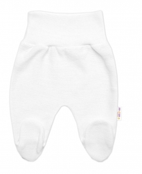Pletené kojenecké polodupačky Hand Made, Baby Nellys, bílé
