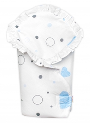 Luxusní sada pro panenku, Baby Nellys,zavinovačka, peřinka a polštářek, I love boy