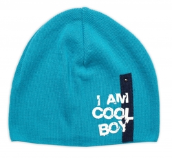 Jarní, podzimní čepice I am Cool Boy, tyrkys, 40-46 cm