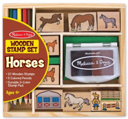 Dřevěná razítka v krabici Melissa&amp;Doug - Horses