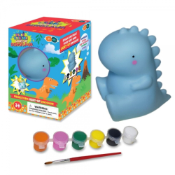 Svítící Dinosaurus k vymalování + barvičky, štětec, Barney&Buddy