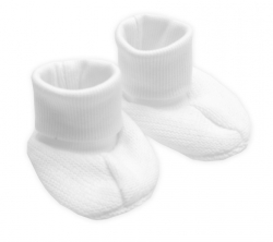 3-dílná souprava Hand made, pletený kabátek, kalhoty a botičky, bílá