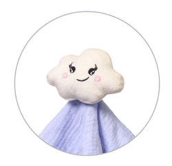 Přítulníček, mazlíček, mušelín, Blinky Cloud, 25 x 25,5 cm