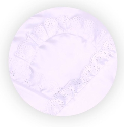 Rychlozavinovačka saténová KRAJKA bílá -detail krajky