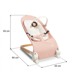 Kojenecké lehátko, ergonomické Pine - růžové